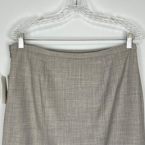 Doncaster Signature Womens Gray Pencil Skirt Virgin Wool Stretch size 12 - Picture 6 of 12